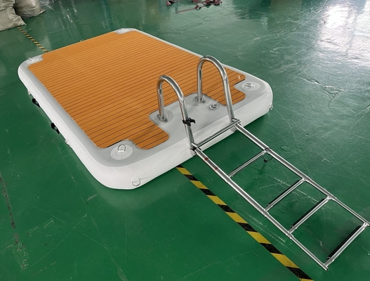 Escalera de acero de EVA Inflatable Dock Floats Water Mat Floating Platform With Stainless