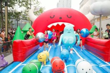 Tobogán acuático tropical de los juguetes inflables gigantes al aire libre para el adulto, calidad comercial