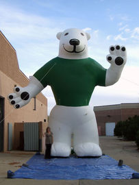Resistente de agua inflable de la mascota de los productos inflables de la publicidad del oso polar