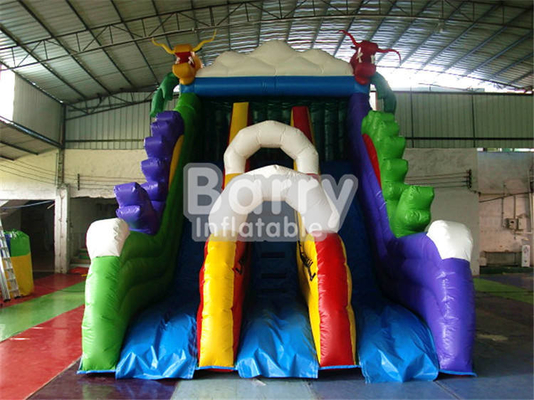 Toboganes acuáticos inflables comerciales del arco iris de la lona del PVC para los niños