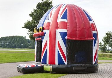 Casa divertida Union Jack, casa de salto inflable potable de la gorila del disco del PVC