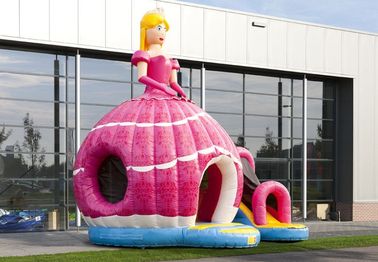 Castillo animoso inflable de la impresión roja asombrosa de princesa Inflatable Bouncer PVC Material