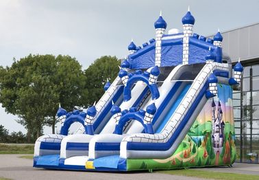 Salto y diapositiva grandes Inflatables de Comelot del castillo azul con la pared que sube