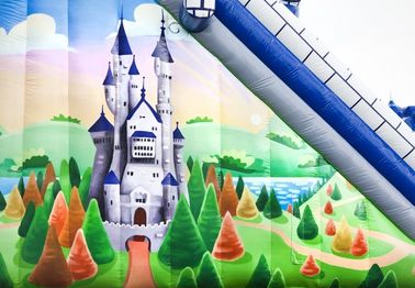 Salto y diapositiva grandes Inflatables de Comelot del castillo azul con la pared que sube