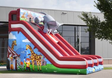 Diapositiva seca de Infatable del circo del elefante inflable comercial grande de la diapositiva