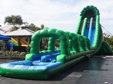 36 pies del armatoste alto de verde inflable de los toboganes acuáticos loco mojaron de largo la diapositiva con la piscina