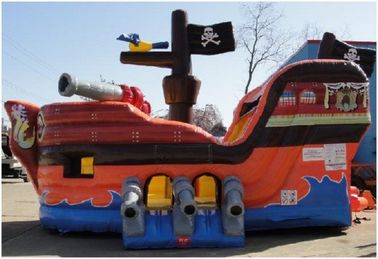 Casa de salto combinada inflable de la diapositiva del barco pirata para la fiesta de cumpleaños