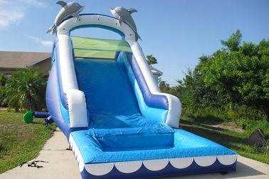 Juegue los toboganes acuáticos inflables para los niños/el tobogán acuático inflable de la piscina del delfín