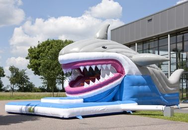 El castillo de salto del tiburón rápido EN14960 infla la calidad comercial combinada