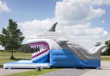 El castillo de salto del tiburón rápido EN14960 infla la calidad comercial combinada