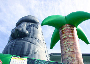 Juegos de sociedad los 28ft inflables grandes temáticos de la pared de la isla de Tiki que suben