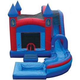Diapositiva azul popular de la gorila del partido de los niños combinada con la piscina y el aterrizaje