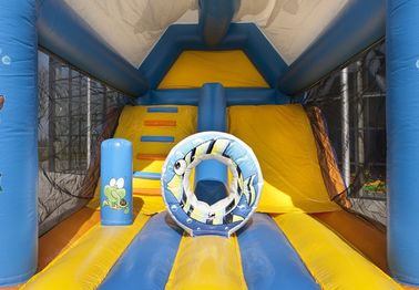 PVC combinado del azul 0.55m m de la casa de la despedida de Inflatables de los alquileres del puente de Seaworld