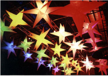 Estrella de la suerte inflable llevada hermosa del paño de Oxford de la estrella para la iluminación de la etapa