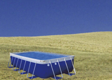 Piscina azul del marco metálico del marco de acero del PVC, piscina de la fácil instalación con los accesorios