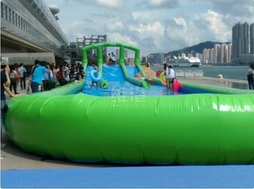 300 metros de tobogán acuático inflable gigante sellado aire largo por un día de la diversión de la familia