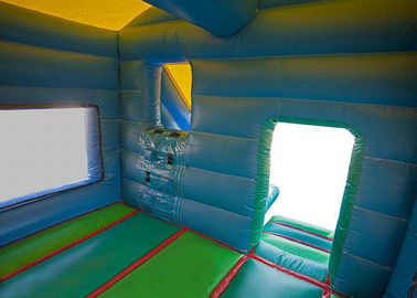 combinado inflable del corral del 12ftx18ft, casa de salto verde de la despedida de los niños con la diapositiva
