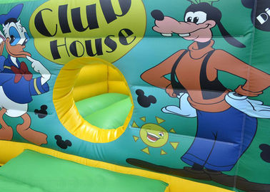 casa y diapositiva combinadas inflables de la despedida de la fiesta de cumpleaños del 12ft del x 18ft Mickey Mouse