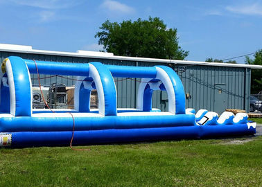 Toboganes acuáticos inflables comerciales del solo carril azul para los adultos y los niños