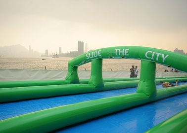 300 metros populares de Carzy de la diapositiva de la lona sellada aire inflable enorme largo del PVC