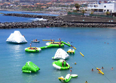 Parque flotante inflable del agua del mar, último parque inflable comercial de la diapositiva