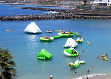 Parque flotante inflable del agua del mar, último parque inflable comercial de la diapositiva