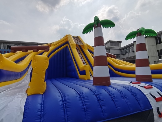 Parque de atracciones inflable al aire libre del PVC con el castillo comercial de la gorila de las diapositivas