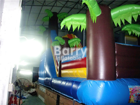 Juegos combinados inflables Tress Bouncy Castle Amusement Park de la lona