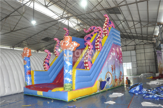 Carriles dobles de los toboganes acuáticos inflables del PVC 0.55m m del pulpo de los niños
