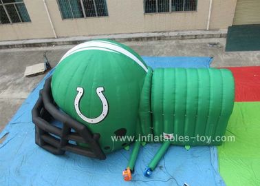 Juegos inflables modificados para requisitos particulares de los deportes, casco de fútbol americano inflable con el túnel