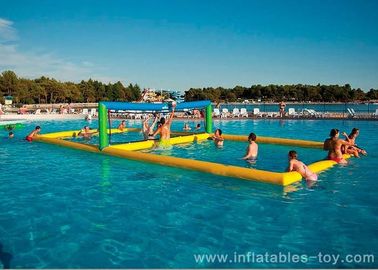 Campo inflable del voleibol del agua grande de los juegos del deporte de Comercial para el acontecimiento de la playa