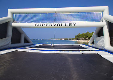 Corte de voleibol inflable inflable del agua azul de los juegos de los deportes de Ourdoor