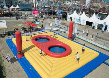 Vare la corte de voleibol inflable para el alquiler/el campo inflable de salto del voleibol del trampolín