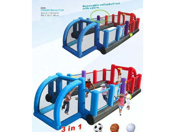 Juegos inflables 3 de los deportes de los niños en 1 fútbol/campo de fútbol/corte nflatable