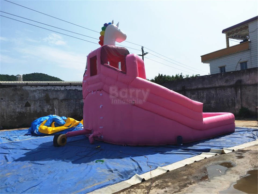 Diapositiva rosada móvil de princesa Bouncer With Pool del parque inflable del agua subterránea de Commerical