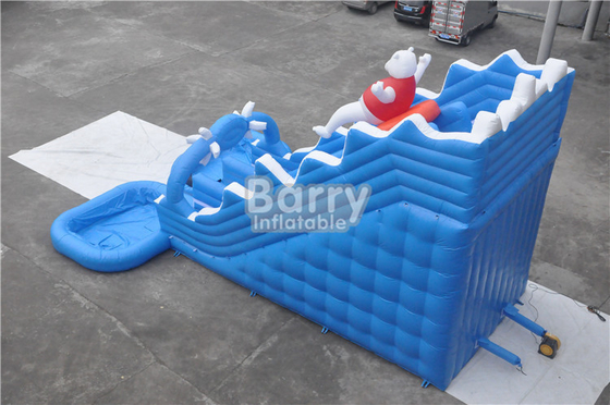 toboganes acuáticos inflables comerciales del PVC de 0.55m m con el alquiler grande de la piscina