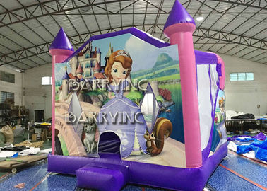 Princesa rosada Inflatable Bouncer Slide Combo del castillo con el material del PVC del vinilo de 18 onzas
