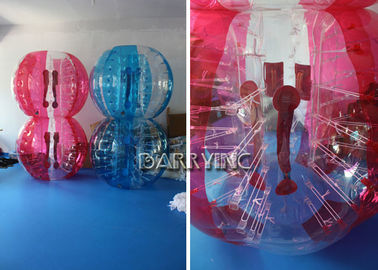Los niños inflables al aire libre juegan la bola material de la burbuja del medio azul del 1.8M TPU/bolas rojas de la burbuja