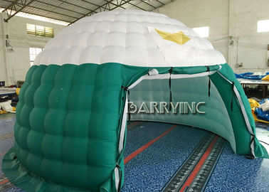 Bóveda blanca verde del aire que hace publicidad de las telas inflables del PVC de las tiendas para el partido/el acontecimiento