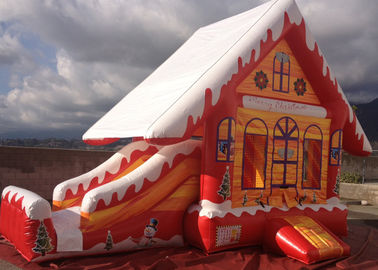 Casa de salto del festival de la despedida de la casa de la gorila combinada inflable grande de la diapositiva para la Navidad