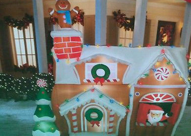Casa inflable de la Navidad de los productos de la publicidad de la despedida de encargo para el festival de la Navidad