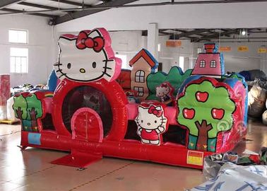 Patio inflable del niño del Hello Kitty con la diapositiva, castillo animoso adulto comercial