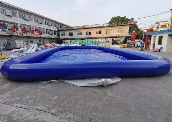 juegos inflables azules de la diversión de la piscina de la calidad comercial del PVC de 0.9m m
