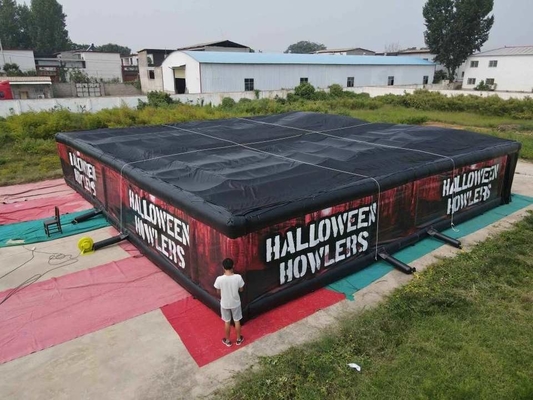 laberinto inflable al aire libre de la diversión de Halloween de la casa encantada del PVC de 0.55m m