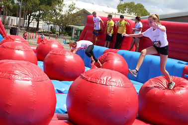 el PVC 5k inflable de 0.55m m equipo rojo grande del acontecimiento corre/de la carrera de obstáculos inflable comercial