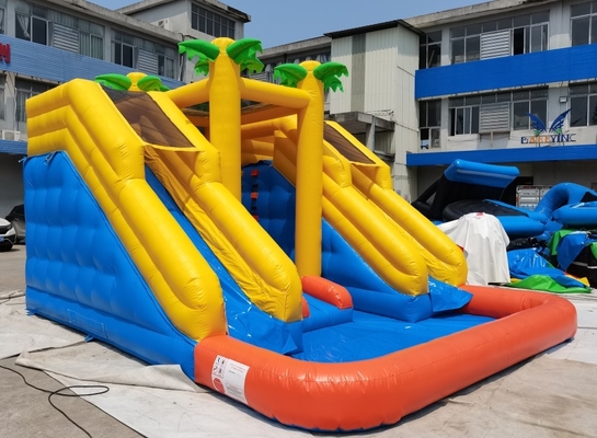 Toboganes acuáticos inflables del PVC de Commercail con fácil instalación de la piscina EN14960