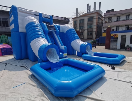 Impresión inflable grande de Digitaces de la doble cara de los toboganes acuáticos de Jumper Combo Castle Pool Inflatable