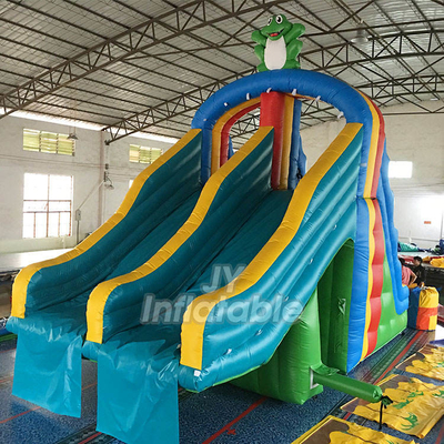 Diapositiva al aire libre de Mini Size Frog Inflatable Playground de la diapositiva animosa inflable atractiva del PVC