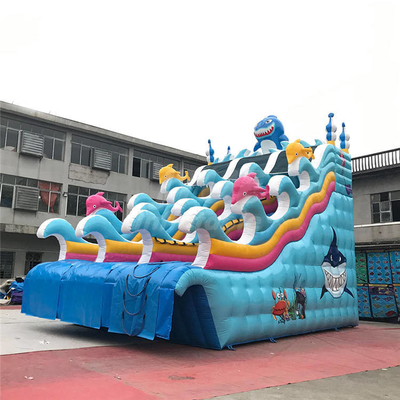 Toboganes acuáticos inflables de la lona resistente al fuego para el club de la escuela que juega el centro