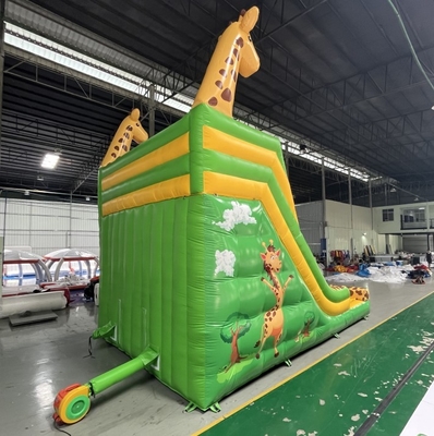 Tema de la historieta de los toboganes acuáticos de Plato Commercial Giraffe Double Inflatable